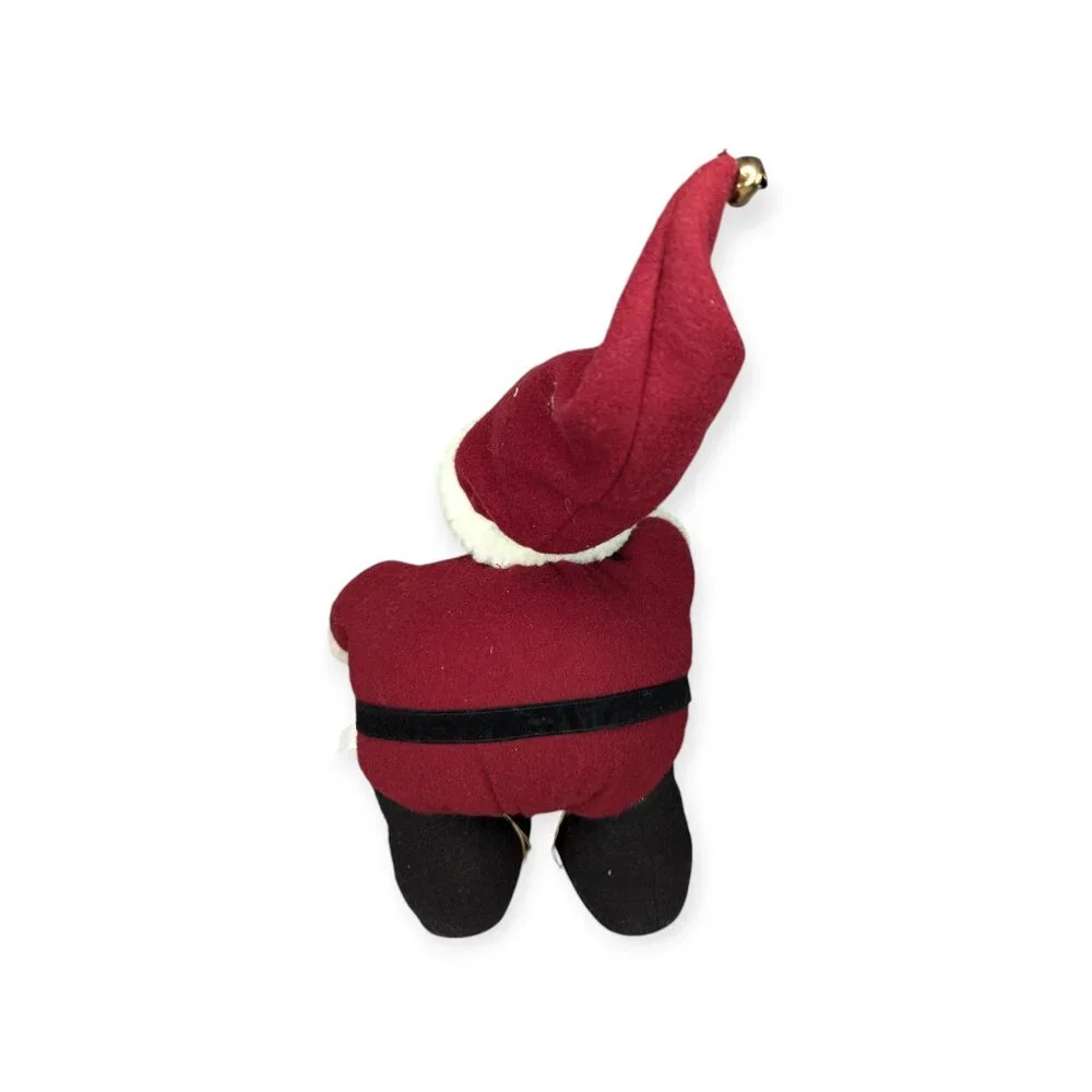 Good Health Ind Free Standing Plush Santa Claus w/ Festive Evergreen Garland